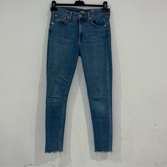 RAG & BONE Blue Cate Mid Rise Ankle Skinny Jeans in Palmer size 27 - Picture 2 of 16